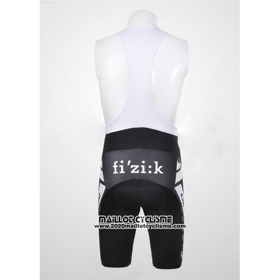 2012 Maillot Ciclismo Cannondale Noir et Blanc Manches Courtes et Cuissard